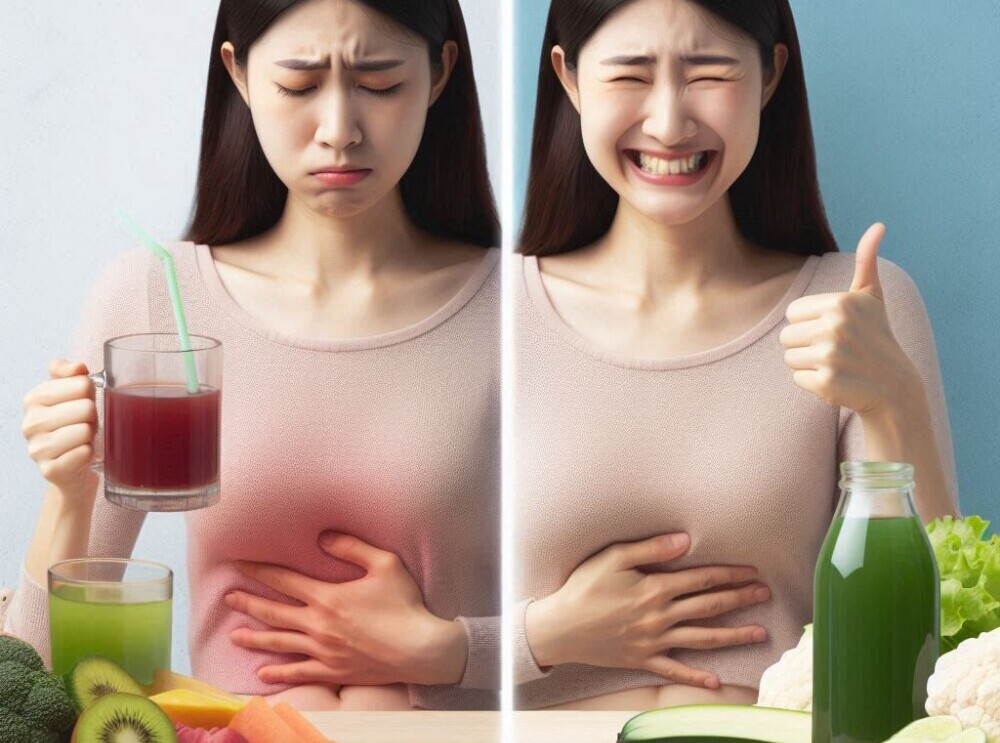 A woman unhappy and happy right and wrong